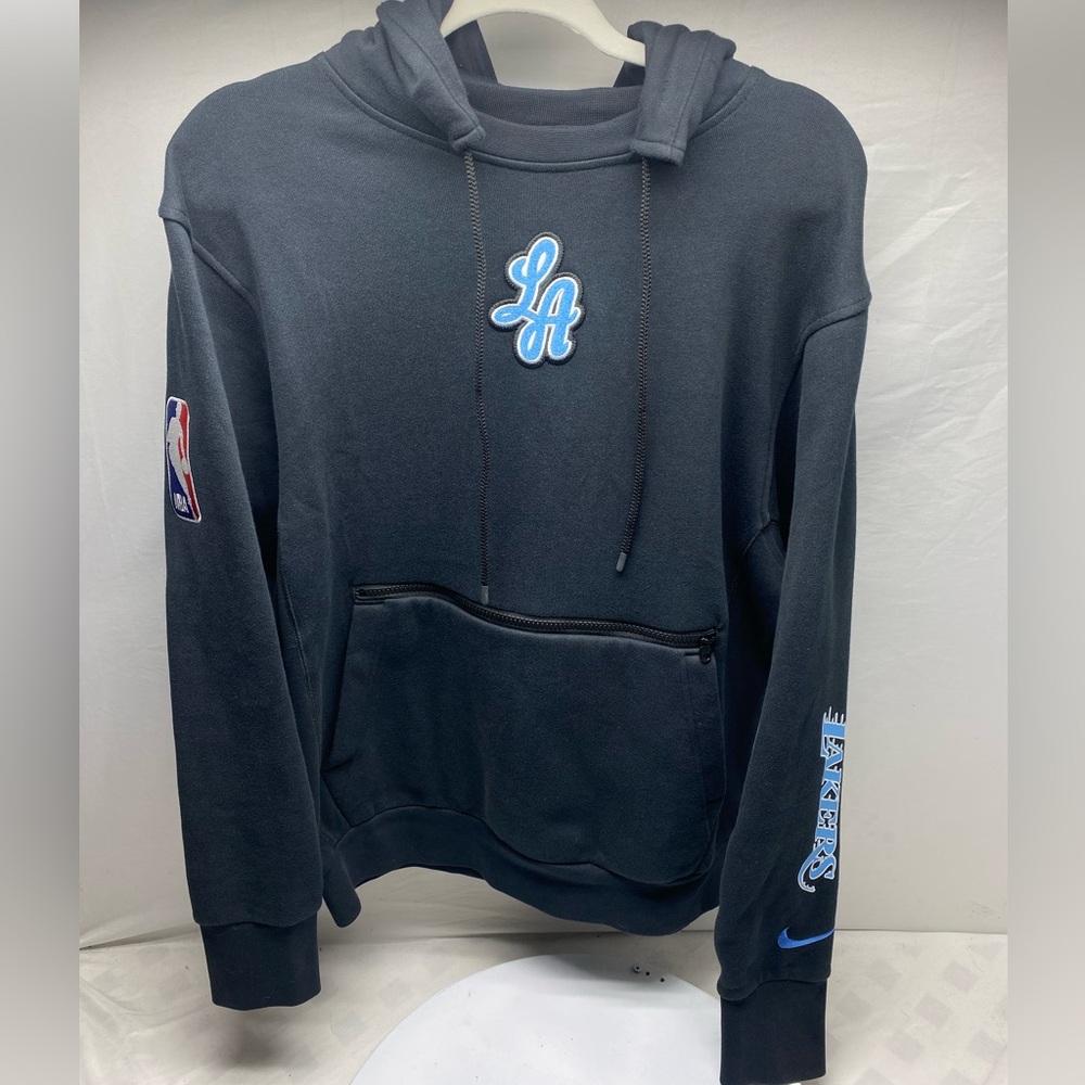 Nike LA Lakers City Edition Courtside Hoodie Black Sky Blue CN1812-010 Size